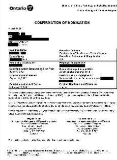 【加拿大】恭喜F先生获安省提名